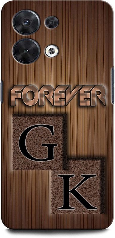 INTELLIZE Back Cover for OPPO Reno8 5G GK, G LOVE K, K LOVE G, G LETTER, K LETTER, GK NAME  (Multicolor, Hard Case, Pack of: 1)