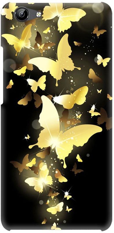 Crafto Rama Back Cover for Vivo Y71,Vivo 1724,Vivo 1801i,Vivo Y71i,Vivo 1801,Butterflies,Yellow,Colourful Butterfly,PRINTED  (Multicolor, Hard Case, Pack of: 1)