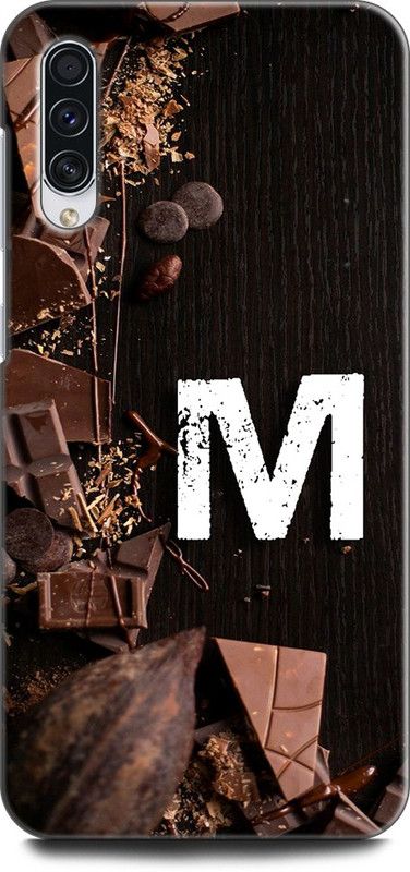 KEYCENT Back Cover for SAMSUNG Galaxy A70 M, M LETTER, M NAME, CHOCOLATE , BROWN, ALPHABET  (Multicolor, Shock Proof, Pack of: 1)