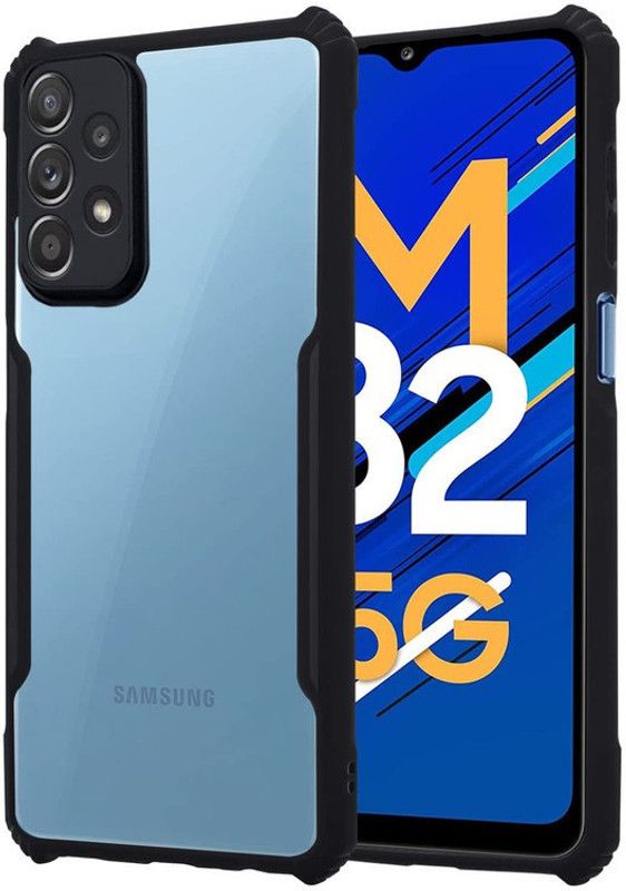 GRITOZ Back Cover for Samsung Galaxy M32 5G  (Black, Transparent, Dual Protection, Pack of: 1)