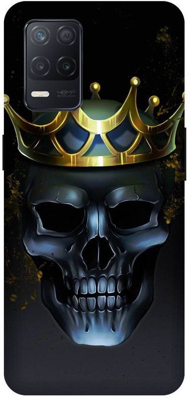 UMPRINT Back Cover for Realme 8/RMX3085 Skull Crown Printed Back Cover  (Multicolor, Hard Case, Pack of: 1)