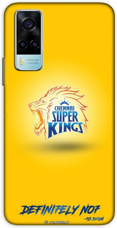 iprinto Back Cover for Vivo Y53s,Vivo Y51A chennai super kings Back Cover  (Yellow, Hard Case, Pack of: 1)