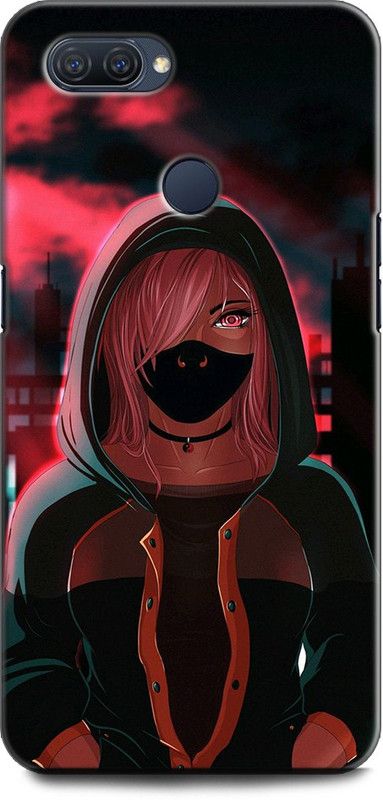 INDICRAFT Back Cover for OPPO A5, CPH1809 GIRL, HOOD, ANIME, MASK, GIRL, SPARKS, TEXTURE, ART, GLANCE  (Multicolor, Shock Proof, Pack of: 1)