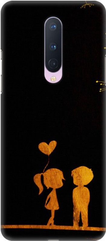COBIERTAS Back Cover for Oneplus 8  (Black, Yellow, Pack of: 1)