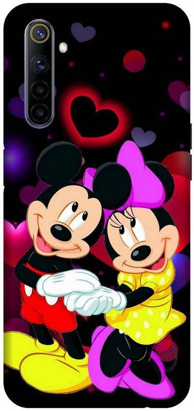 URCHIN Back Cover for Realme 6 Mickey mouse, minnie mouse, mickey mouse, cartoon, funny, cute, love, Disney  (Multicolor, Shock Proof, Pack of: 1)