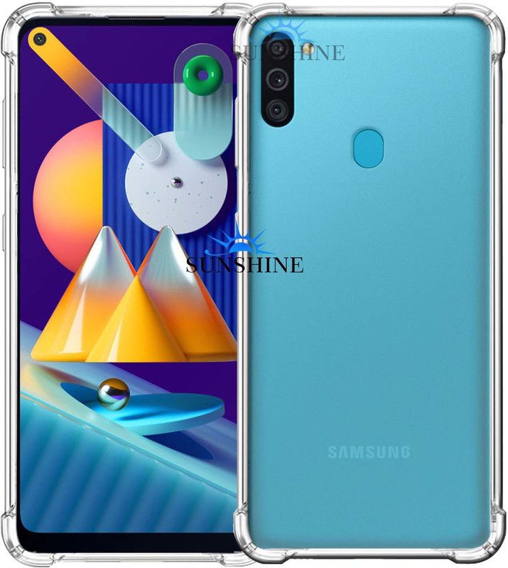 SUNSHINE Back Cover for Clear Case Compatible For SAMSUNG-M11 Flexible Silicone Yellowing-Resistant Transparent  (Transparent, Dual Protection, Silicon, Pack of: 1)