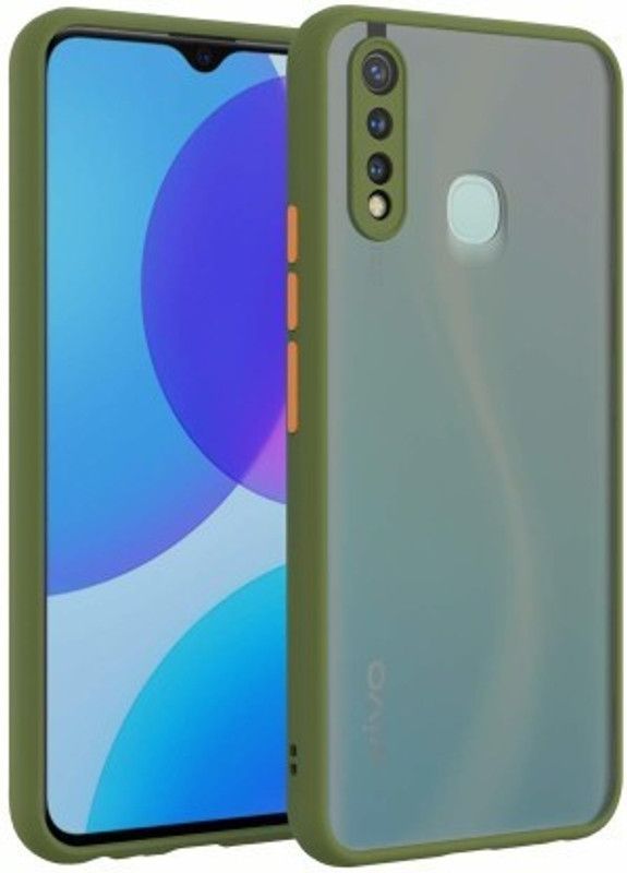 KANDIX Back Cover for VIVO Y12  (Green, Silicon)