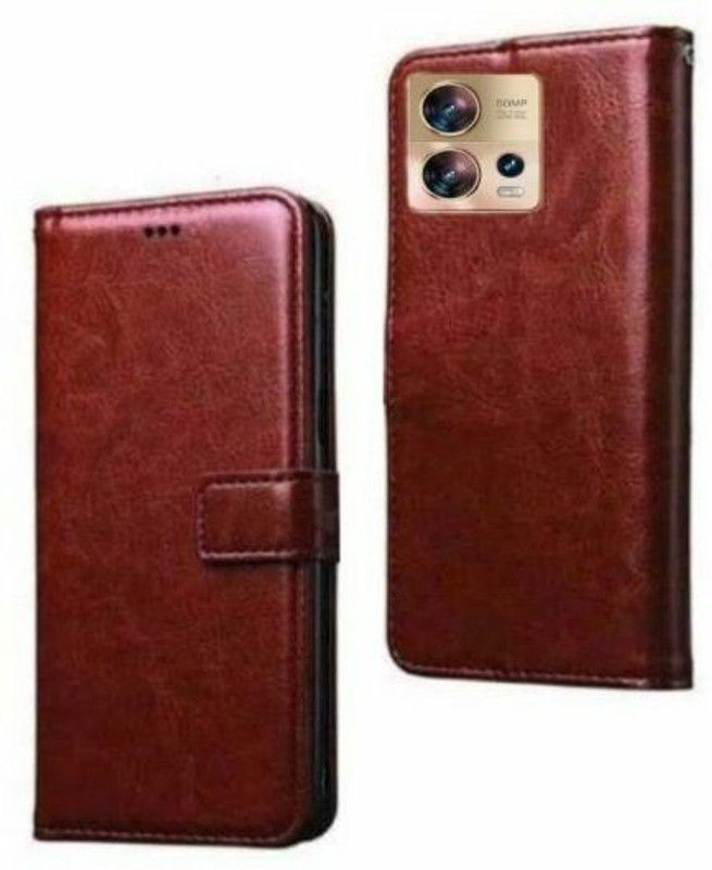 YuniKase Flip Cover for MOTOROLA Edge 30 Fusion  (Brown, Magnetic Case, Pack of: 1)