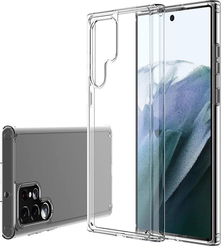 Lustree Back Cover for Samsung Galaxy S22 Ultra  (Transparent, Shock Proof, Silicon, Pack of: 1)