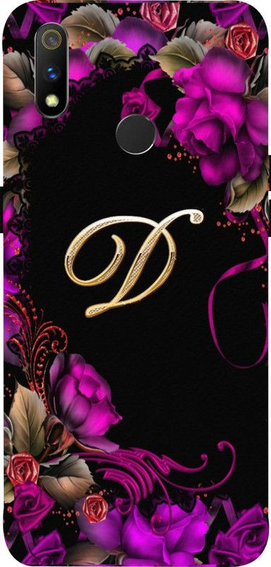 LIKELOOK Back Cover for Realme 3Pro, ( D Name, D letter )  (Multicolor, Shock Proof, Pack of: 1)