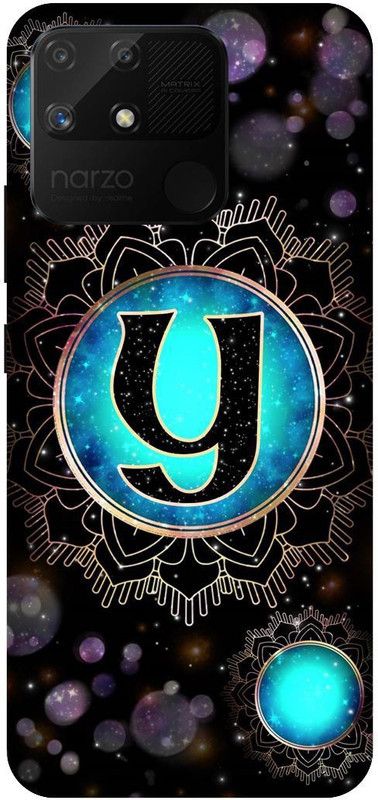 UMPRINT Back Cover for Realme Narzo 50A,RMX3430 Y Y latter Alphabet Printed Back Cover  (Multicolor, Shock Proof, Pack of: 1)