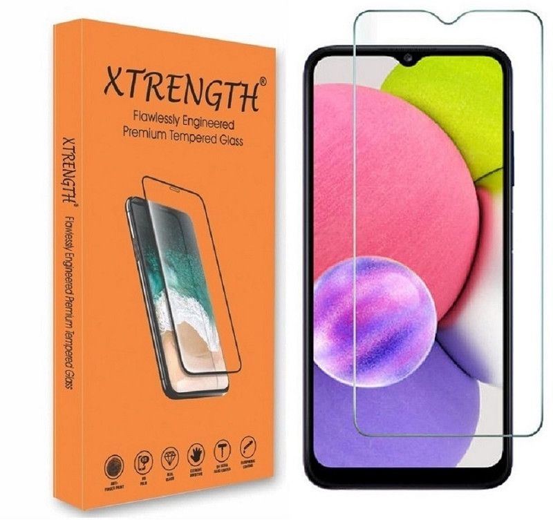 XTRENGTH Edge To Edge Tempered Glass for Vivo Y02  (Pack of 1)