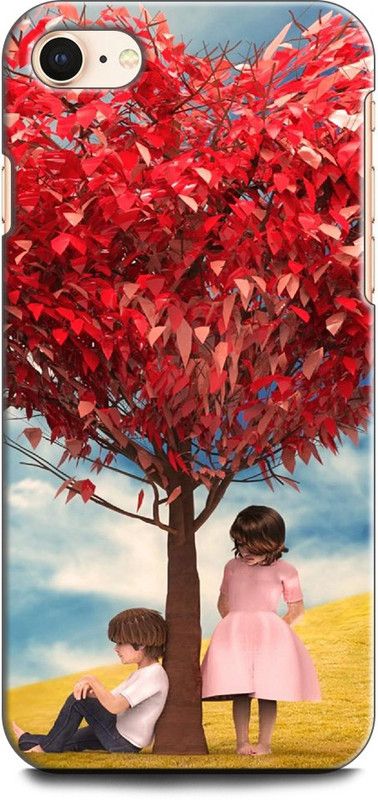 KEYCENT Back Cover for APPLE iPhone 8 GIRL, BOY, RED LOVE TREE, HEART, KIDS, LOVE  (Multicolor, Shock Proof, Pack of: 1)