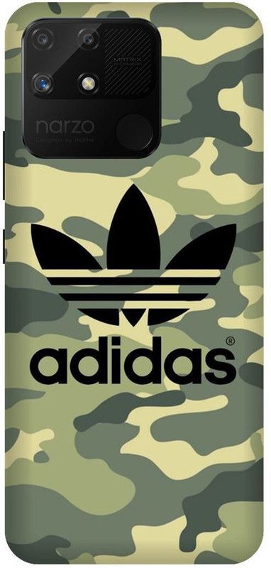 UMPRINT Back Cover for Realme Narzo 50A,RMX3430 Adidas Adidas Logo Printed Back Cover  (Multicolor, Shock Proof, Pack of: 1)