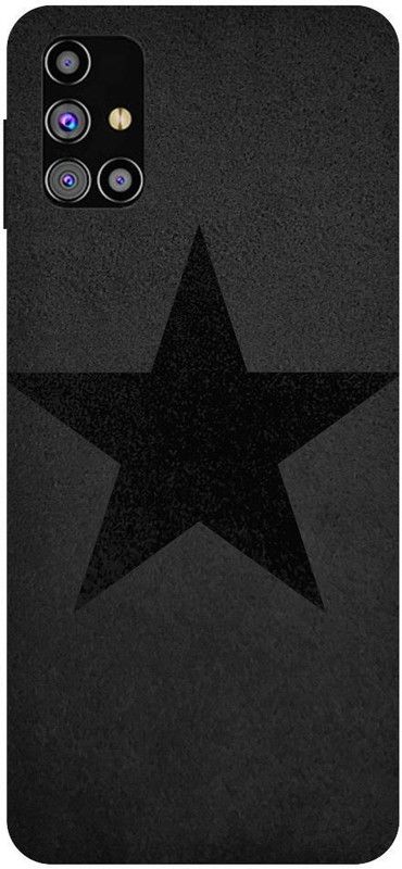 URCHIN Back Cover for Samsung M31 Star, Black, Black star, Abstract, Dark  (Multicolor, Shock Proof, Pack of: 1)