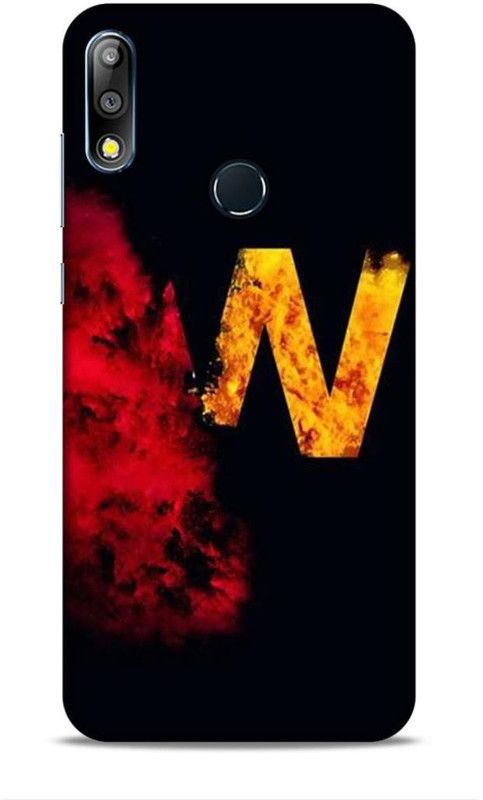 MAPPLE Back Cover for Asus Zenfone Max Pro M2 (N / Letter / Alphabet / Name)  (Black, Hard Case, Pack of: 1)