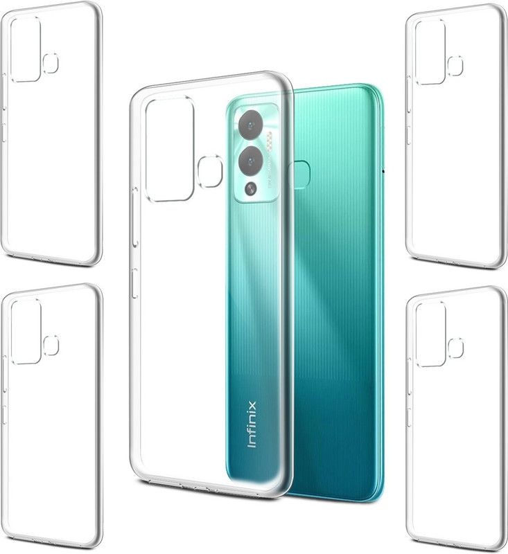 Flipkart SmartBuy Back Cover for Infinix Hot 12 Play  (Transparent, Grip Case, Silicon, Pack of: 5)