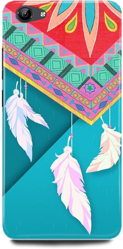 FRONK Back Cover for Vivo Y66, 1609, FEATHER, LEAF, ABSTRACT, ART  (Blue, Hard Case, Pack of: 1)