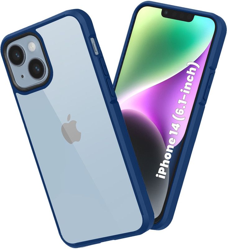 Golden Sand Back Cover for Apple iPhone 14  (Blue, Shock Proof, Pack of: 1)