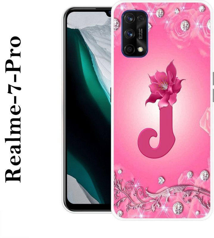 VITARO Back Cover for Realme 7 Pro  (Pink, Silver, Silicon)