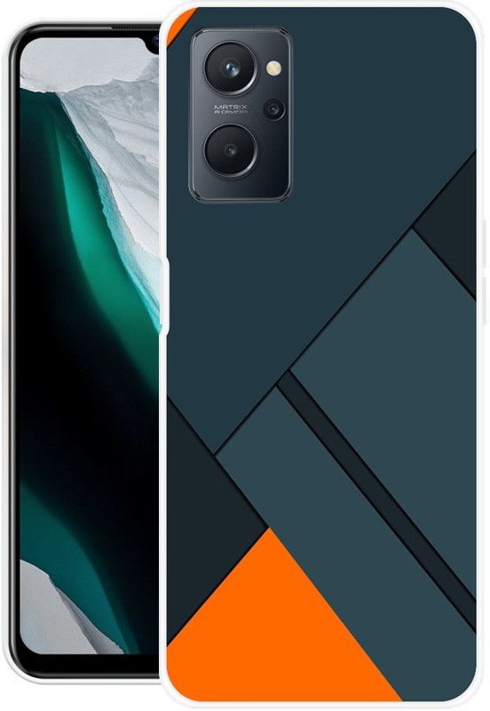 Pedimore Back Cover for Realme 9i, OPPO A76, OPPO A96, OPPO K10  (Blue, Orange, Grip Case, Silicon)