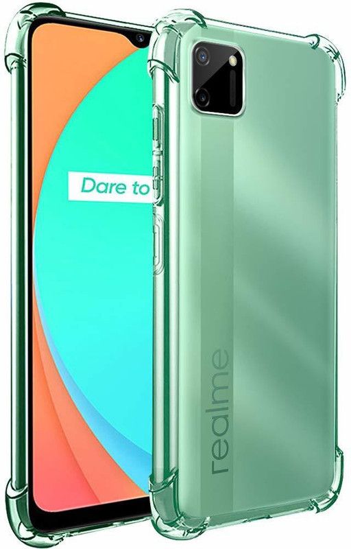 MobiWay Back Cover for realme c11 (2021) , Realme C20  (Transparent, Camera Bump Protector, Pack of: 1)