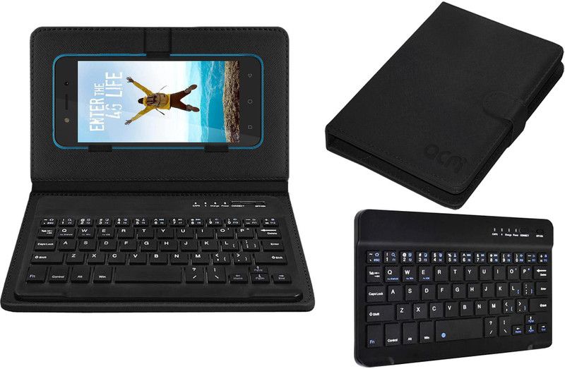ACM Keyboard Case for Itel A23 Pro Open Version  (Black, Cases with Holder, Pack of: 1)