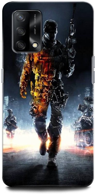 ORBIQE Back Cover for OPPO F19 CPH2219 ARMY, TXTURE, ARMY UNIFORM, MILITARY, COMO, COMOFLAGE  (Multicolor, Hard Case, Pack of: 1)
