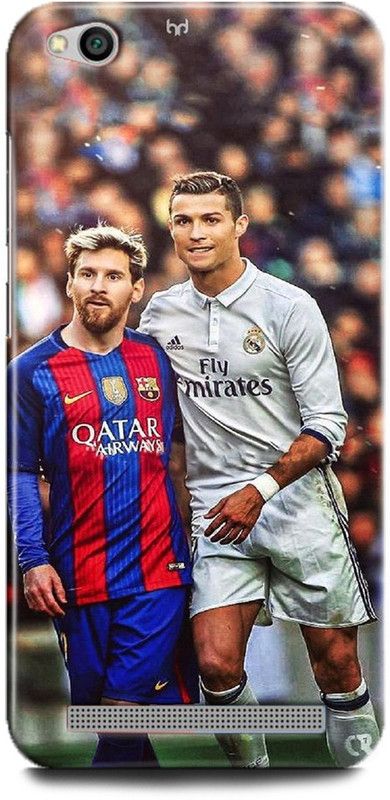 WallCraft Back Cover for Redmi 5A LIONE MESSI, CRISTIANO RONALDO, MESSI RONALDO, FOOTBALL, SPORTS+  (Multicolor, Dual Protection, Pack of: 1)