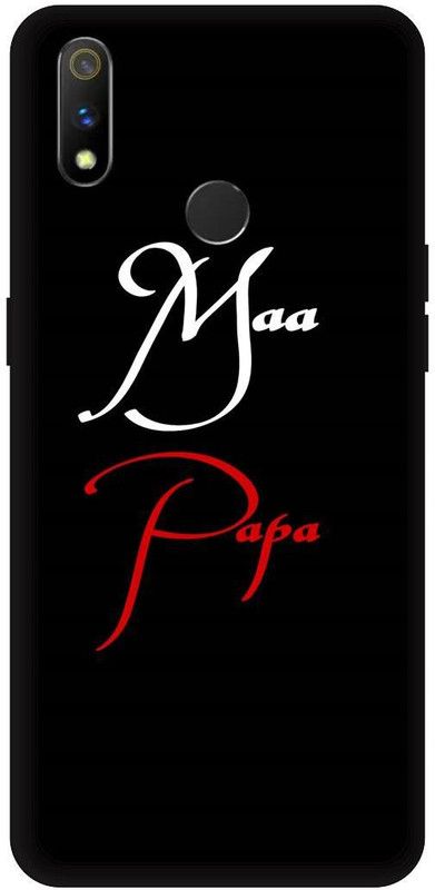 THE NARAYANA COLLECTIONS Back Cover for REALME 3i- RMX1827-MAA,PAA,MOM,DAD,LOVE,PAPA  (Multicolor, Hard Case, Pack of: 1)