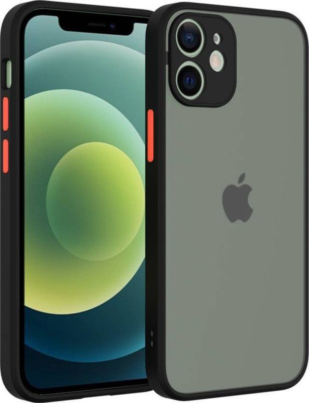 FIVE-O Back Cover for Apple iPhone 12 Mini  (Black, Camera Bump Protector, Pack of: 1)
