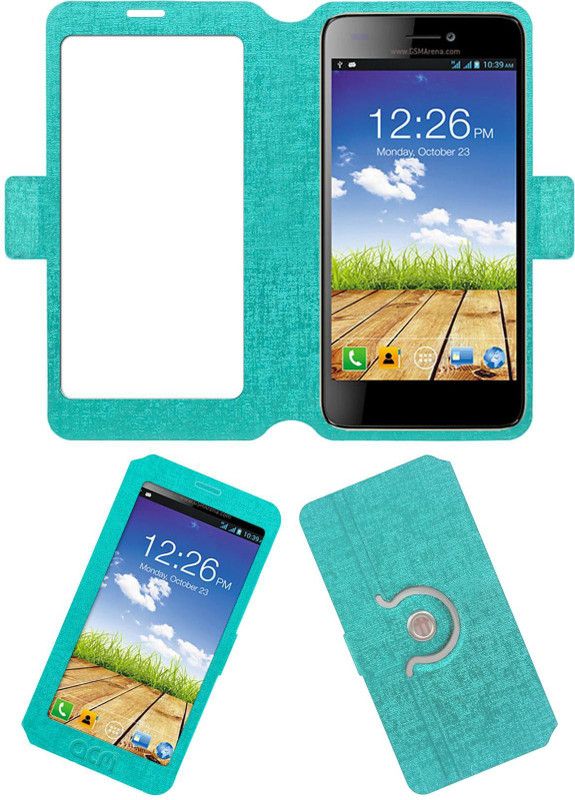 ACM Flip Cover for Micromax Canvas Knight Cameo A290  (Blue, Cases with Holder, Pack of: 1)