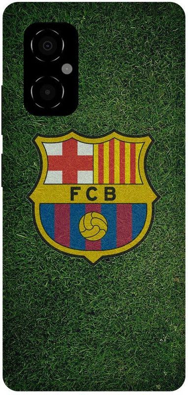 play fast Back Cover for POCO M4 5G, MZB0BRWIN, FCB, BARCELONA, LOGO, SIGN  (Green, Hard Case, Pack of: 1)