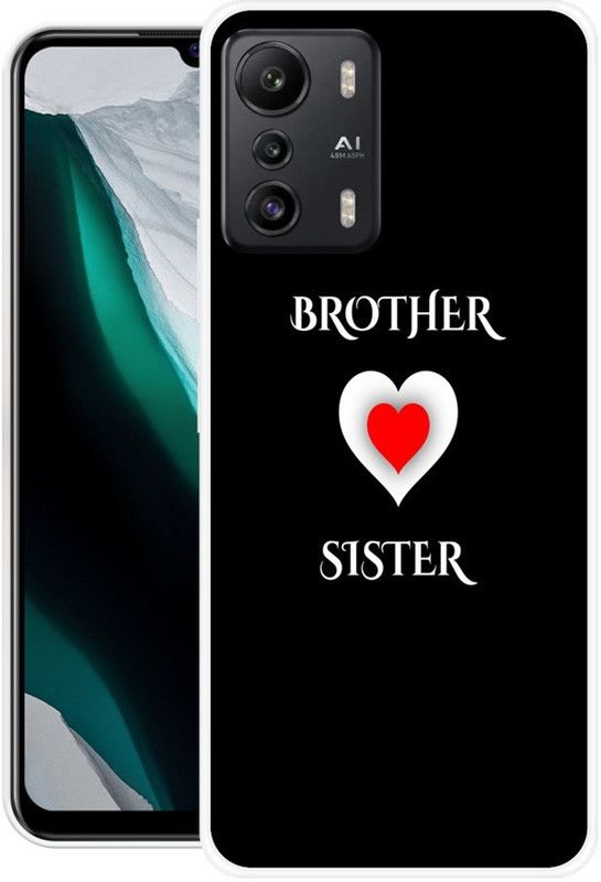 INDIALAND Back Cover for Infinix Zero 5G  (Black, White, Grip Case, Silicon)
