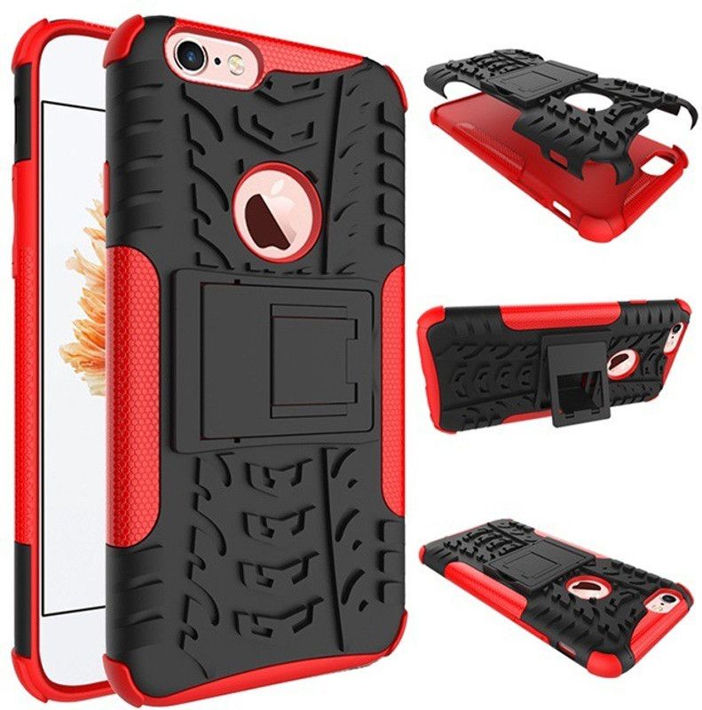 ZIVITE Back Cover for Apple iPhone 6 Plus  (Red, Rugged Armor, Pack of: 1)