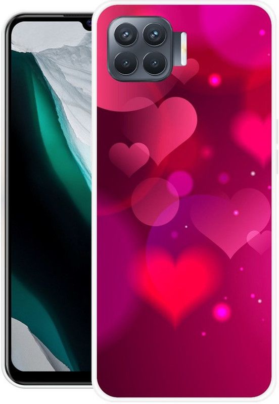 Krtagy Back Cover for Oppo F17 Pro  (Pink, Dual Protection, Silicon)