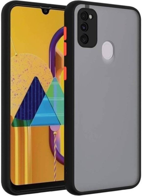 FIVE-O Back Cover for Samsung Galaxy A21  (Black, Camera Bump Protector, Pack of: 1)