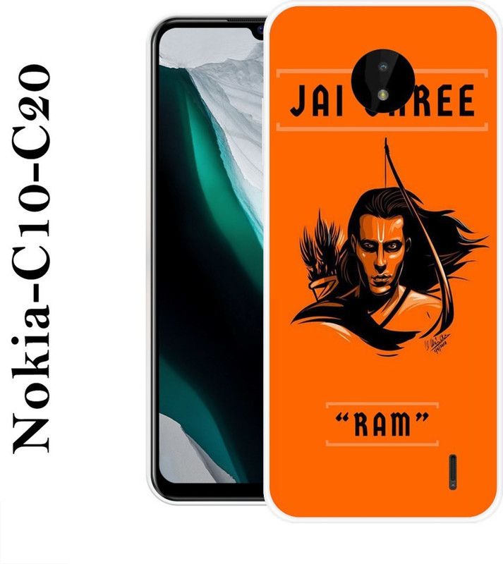 PALWALE BALAJI Back Cover for Nokia C20  (Black, Orange, Grip Case, Silicon)