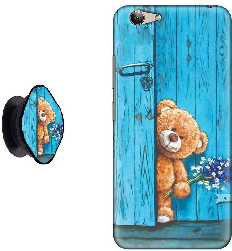 My Swag Back Cover for Vivo Y81i  (Blue, Brown, Cases with Holder, Pack of: 2)