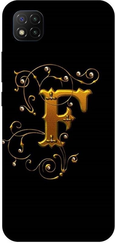 THE NARAYANA COLLECTIONS Back Cover for POCO C3-F,GOLDEN,ALPHABET,NAME,LATTER  (Multicolor, Hard Case, Pack of: 1)