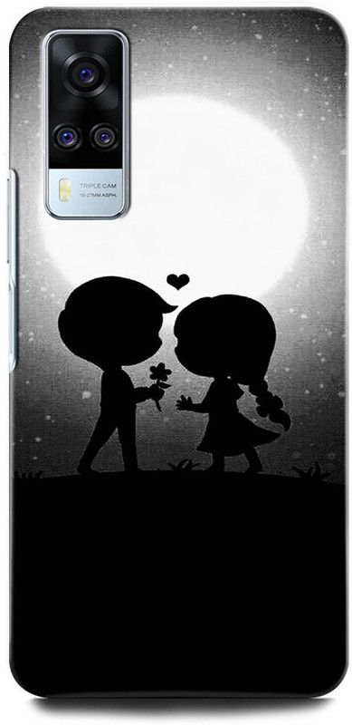 INTELLIZE Back Cover for Vivo Y31 V2036 GIRL BOY LOVE, ANIME, ROSE, MOON, COUPLE, SWEET COUPLE  (Multicolor, Hard Case, Pack of: 1)