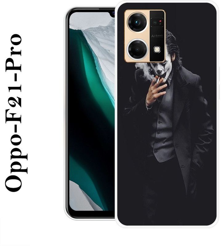 KUDI Back Cover for Oppo F21 Pro  (Black, Grey, Silicon)