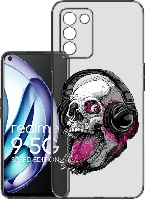 HANIRY Back Cover for Realme 9 SE  (Black, Silicon, Pack of: 1)