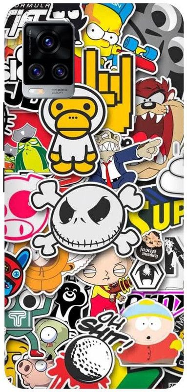 URCHIN Back Cover for Vivo V20 Cartoon, Cute, Anime, Cartoon Cute, Funny  (Multicolor, Shock Proof)