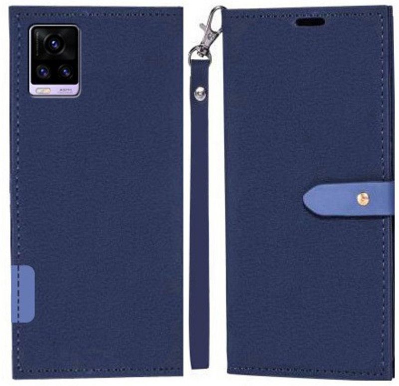 YAYAVAR Flip Cover for Vivo V20 2021, Vivo V20  (Blue, Grip Case)