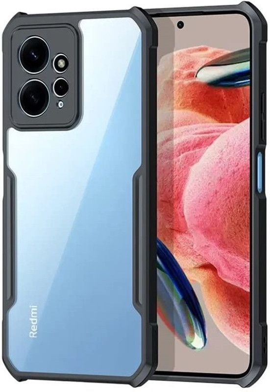 Caseline Back Cover for Redmi Note 12 4G, Redmi Note 12, (IP)  (Black, Grip Case, Pack of: 1)
