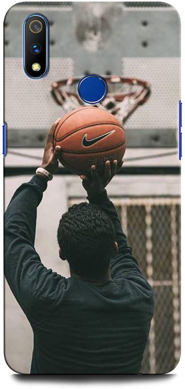 INTELLIZE Back Cover for Realme 3 RMX1825 BASKETBALL, BALL, SPORT, PLAYER  (Multicolor, Hard Case, Pack of: 1)