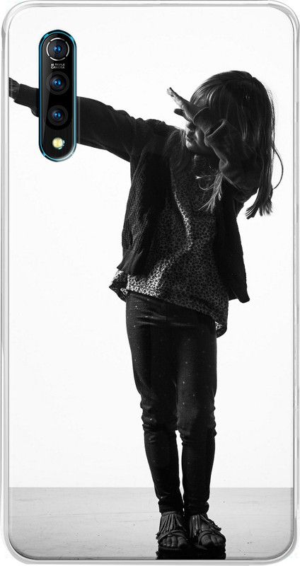 Smart Fly Back Cover for Vivo Z1x  (Black, White, Grip Case, Silicon, Pack of: 1)