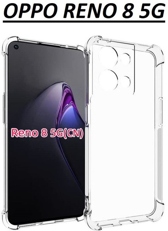 GLOBALCASE Book Cover for OPPO RENO 8 5G  (Transparent, Shock Proof, Silicon)