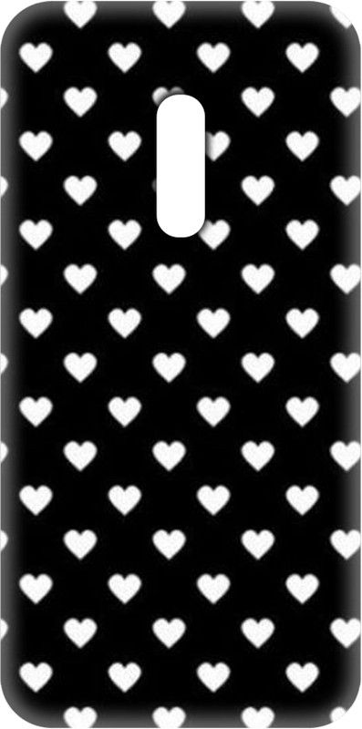Smutty Back Cover for Realme X, RMX1901, RMX1903 - White Hearts Print  (Multicolor, Hard Case, Pack of: 1)
